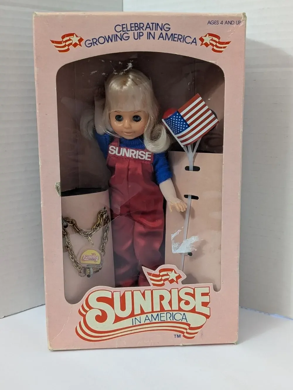 Vintage 1982 Sunrise in America Doll Gatabox Ltd Celebrating Growing Up in...